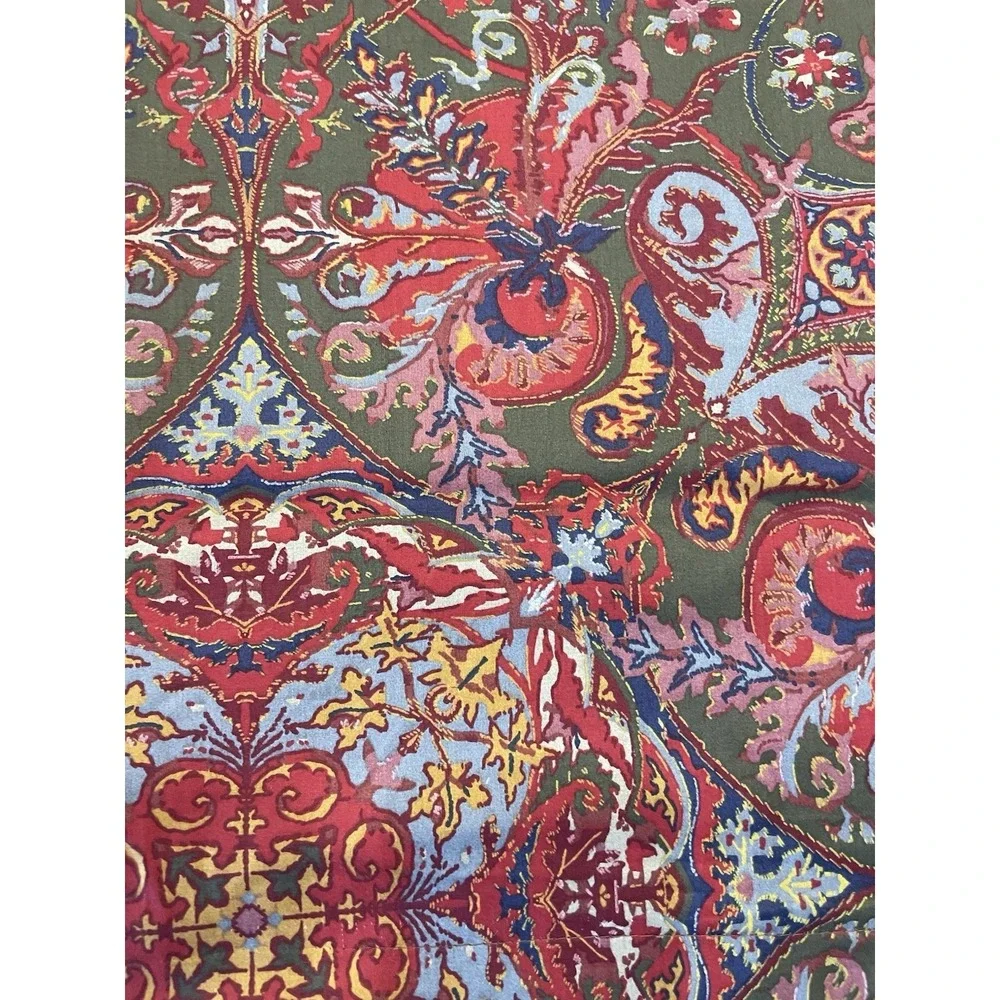 Vtg Ralph Lauren Galahad Red  Medieval Paisley Euro Pillow Sham 30x30